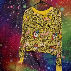 Nickelodeon Bright Yellow Cartoon Tee